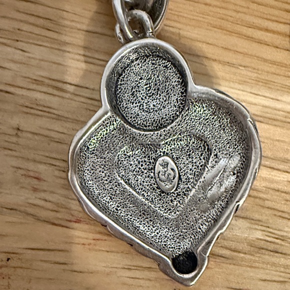 Brighton Silver Heart Necklace with Black Accent - Picture 9 of 13